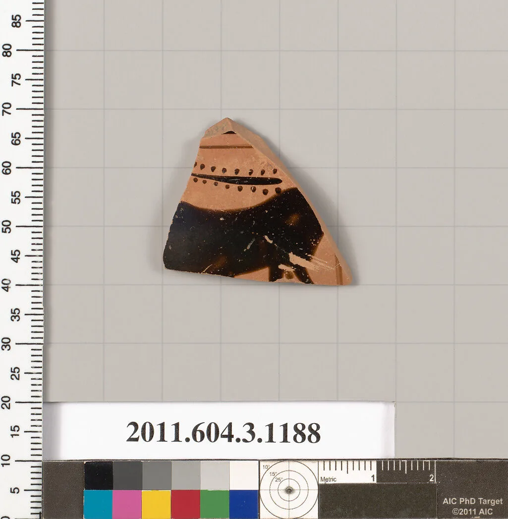 Terracotta fragment of a mastoid (drinking cup with narrow base) — Unknown