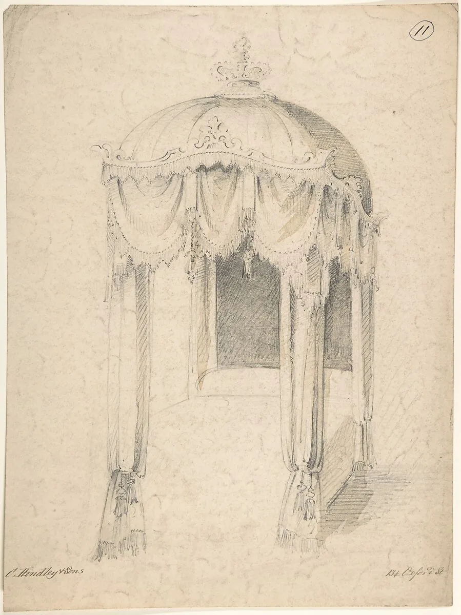 Design for a Bed with Canopy — Charles Hindley and Sons
