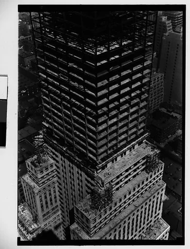 [Chrysler Building Construction Site, From Roof of Chanin Building, New York City]