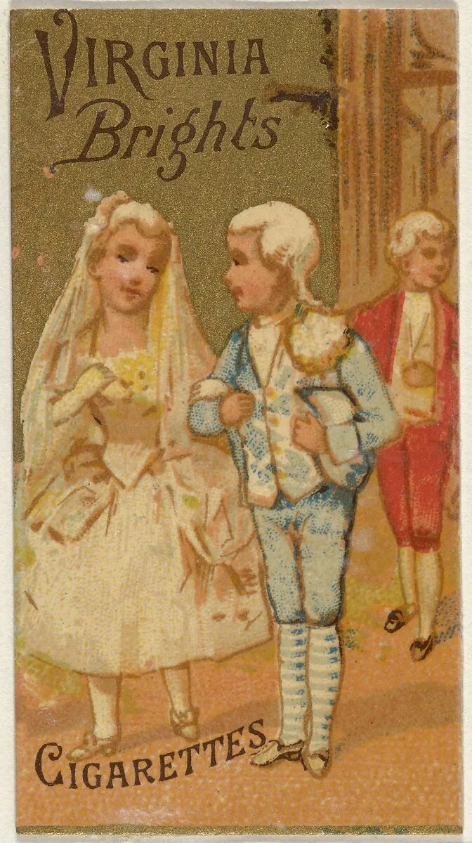 From the Girls and Children series (N64) promoting Virginia Brights Cigarettes for Allen & Ginter brand tobacco products — Allen & Ginter