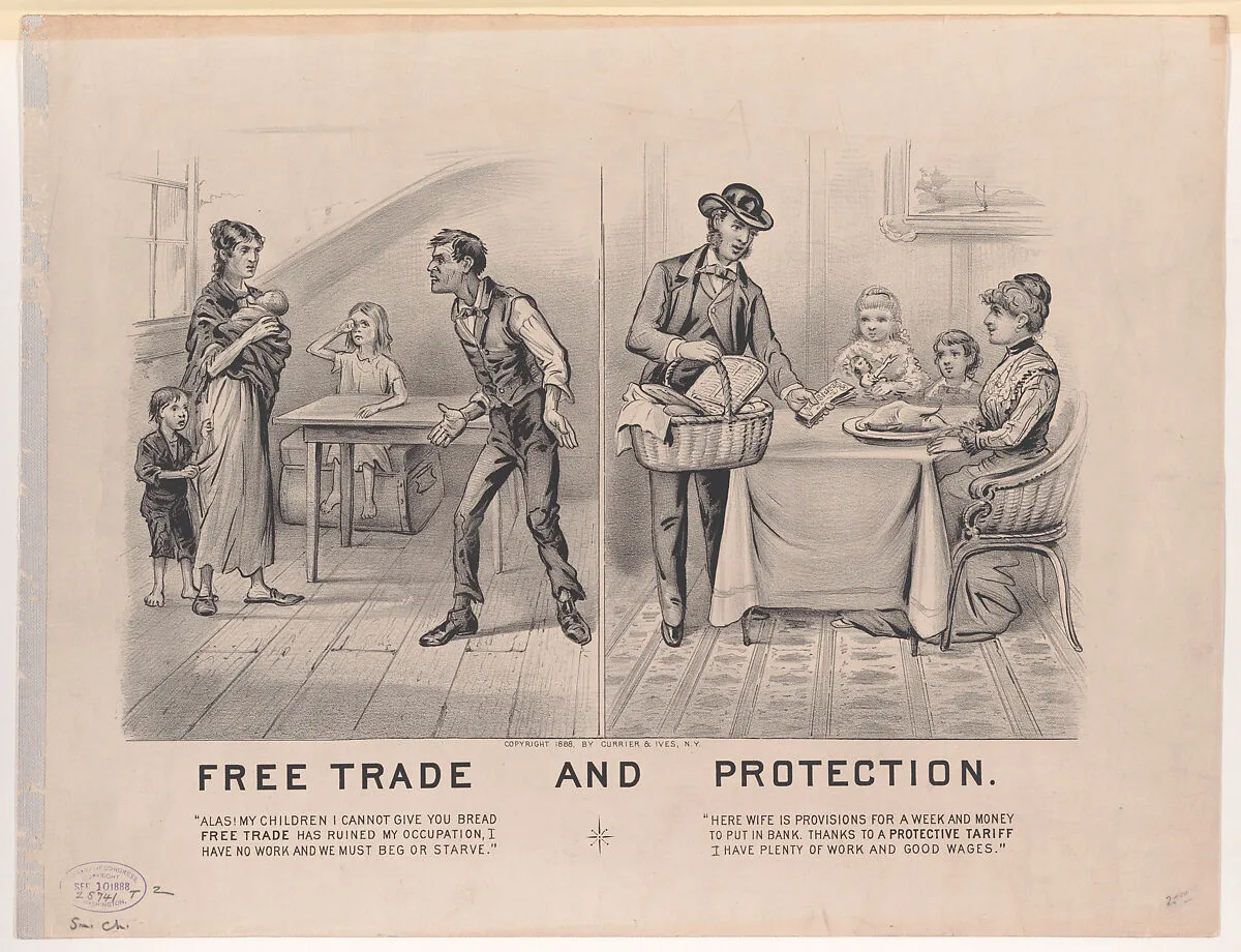 Free Trade and Protection — Currier & Ives