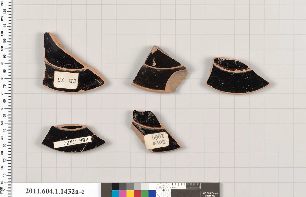 Terracotta fragments of kylikes (drinking cups) — Unknown