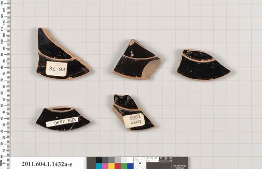 Terracotta fragments of kylikes (drinking cups)