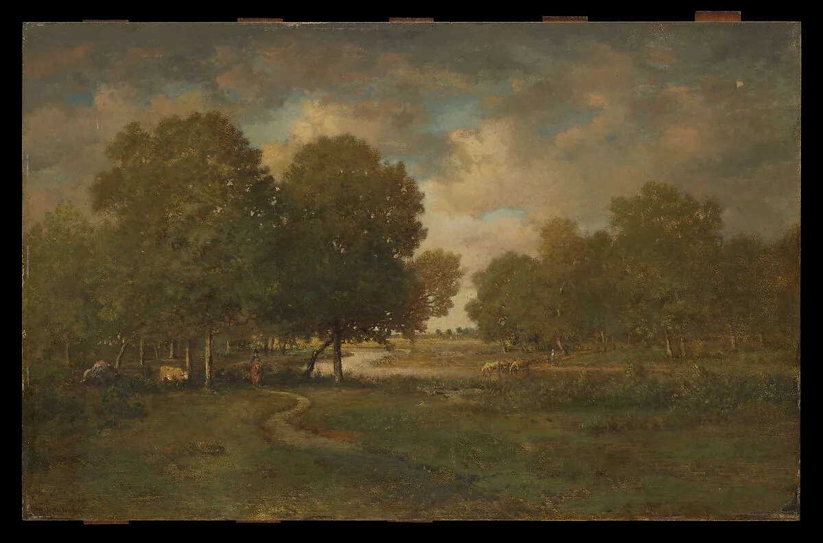 A River in a Meadow — Théodore Rousseau