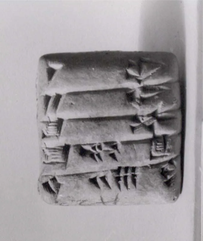 Cuneiform tablet: record of bovine disbursements — Unknown