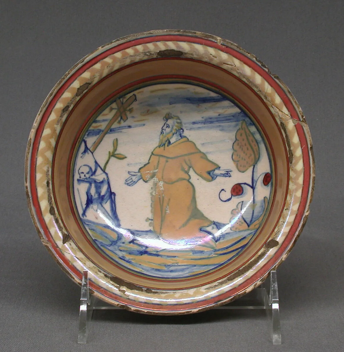 Bowl with Saint Francis receiving the stigmata — Unknown