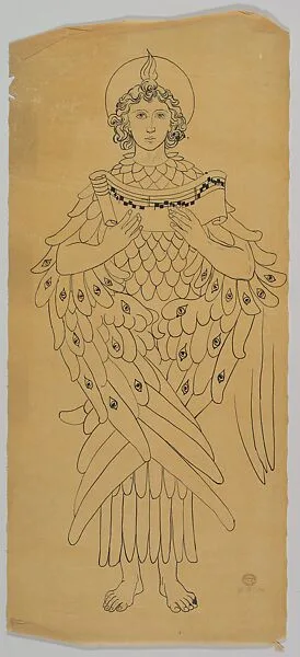 Tracing of an archangel or Seraphim — Ernest Geldart
