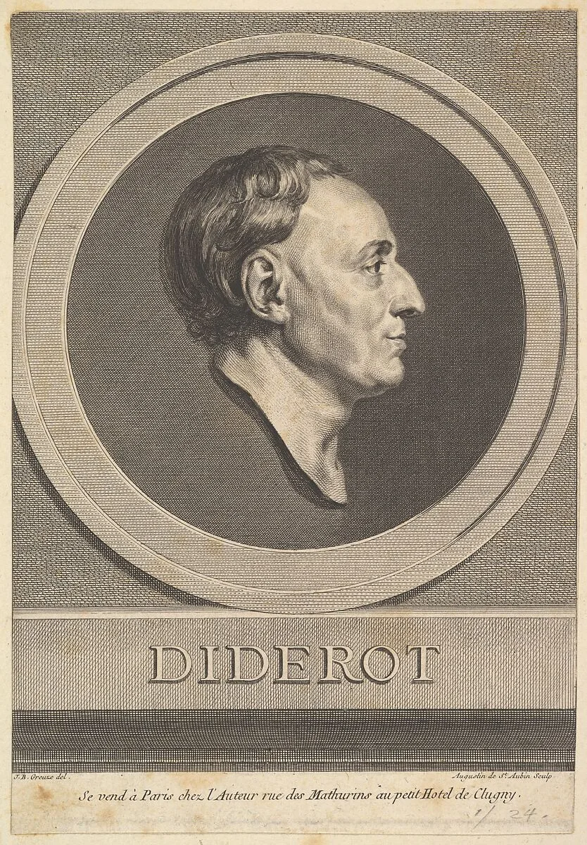 Portrait of Denis Diderot — Augustin de Saint-Aubin|Jean-Baptiste Greuze|Augustin de Saint-Aubin
