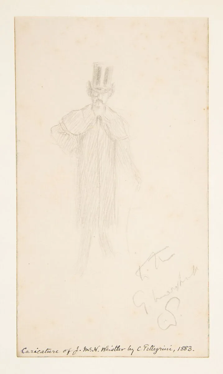 Caricature of James McNeil Whistler — Carlo Pellegrini|James McNeill Whistler