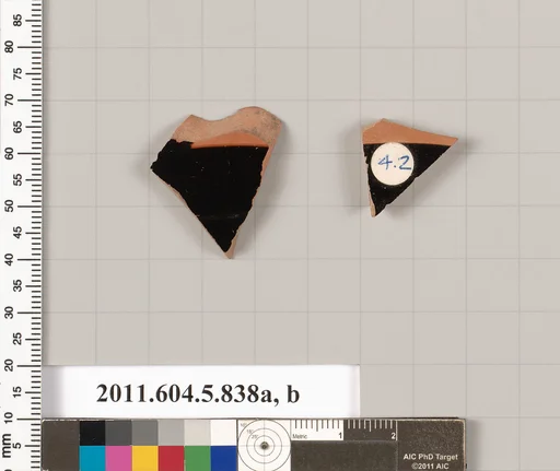 Terracotta fragments of kylikes (drinking cups)
