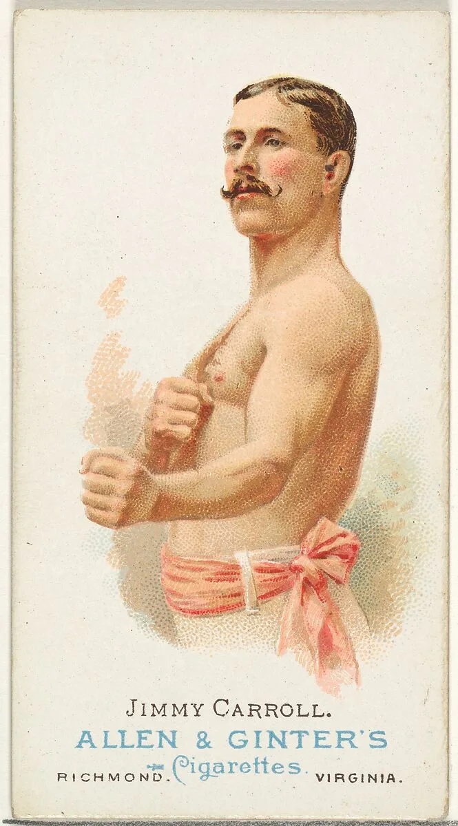 Jimmy Carroll, Pugilist, from World's Champions, Series 1 (N28) for Allen & Ginter Cigarettes — Lindner, Eddy & Claus|Allen & Ginter