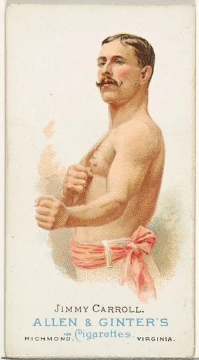 Jimmy Carroll, Pugilist, from World's Champions, Series 1 (N28) for Allen & Ginter Cigarettes