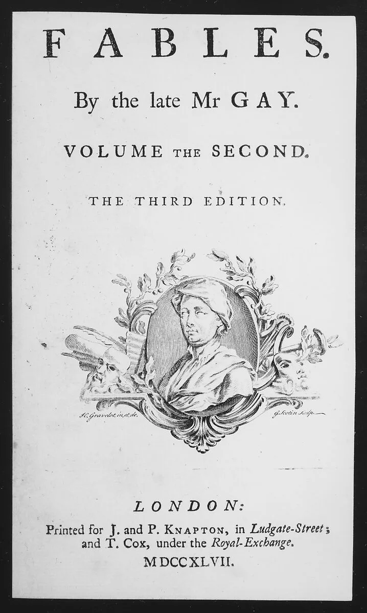 Fables, Vol. I & II — John Gay|Tonson and Watts|John Wootton|Hubert François Gravelot|William Kent|Gérard Jean-Baptiste Scotin|Paul Fourdrinier|Bernard Baron