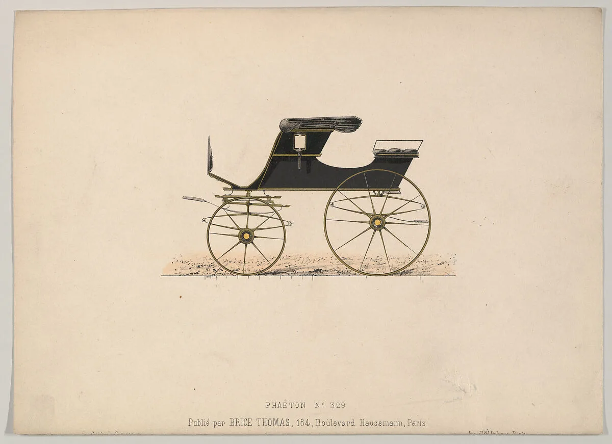 Design for Phaeton, no. 329, from Le Guide du Carrossier — Brice Thomas