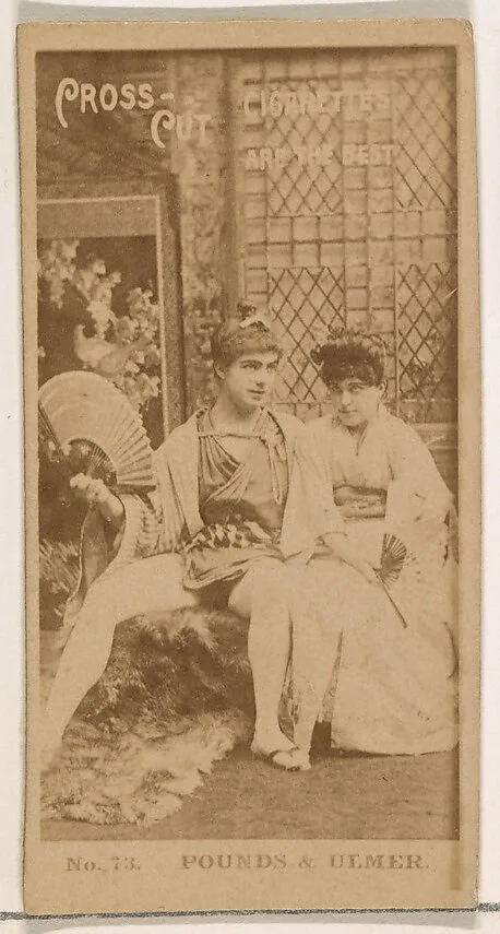Card Number 73, Pounds and Ulmer, from the Actors and Actresses series (N145-2) issued by Duke Sons & Co. to promote Cross Cut Cigarettes — W. Duke, Sons & Co.