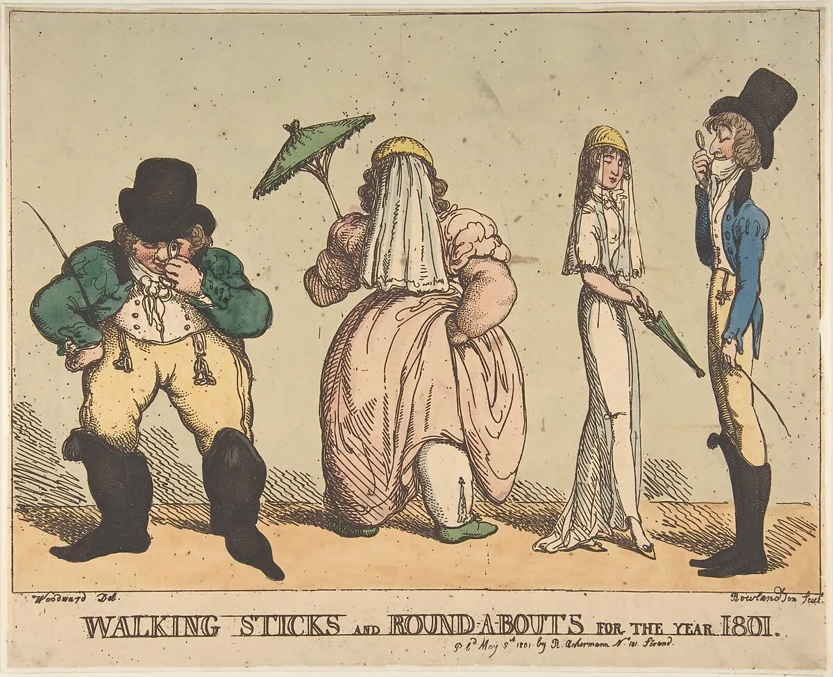 Walking Sticks and Round-A-Bouts for the Year 1801 — Thomas Rowlandson|Rudolph Ackermann, London|George Murgatroyd Woodward