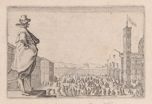 La Place du Dome, a Florence (The Piazza del Duomo, in Florence), from Les Caprices Series B, The Nancy Set