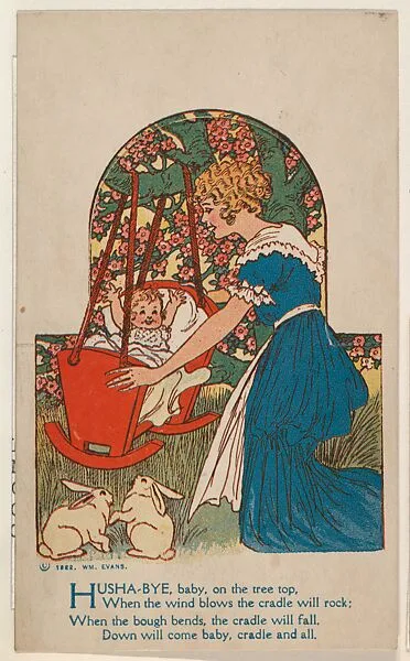 Husha-Bye Baby, bakery card from the Mother Goose Toys series (D54), issued by the City Bakery — City Bakery