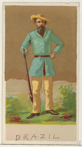 Brazil, from the Natives in Costume series (N16), Teofani Issue, for Allen & Ginter Cigarettes Brands
