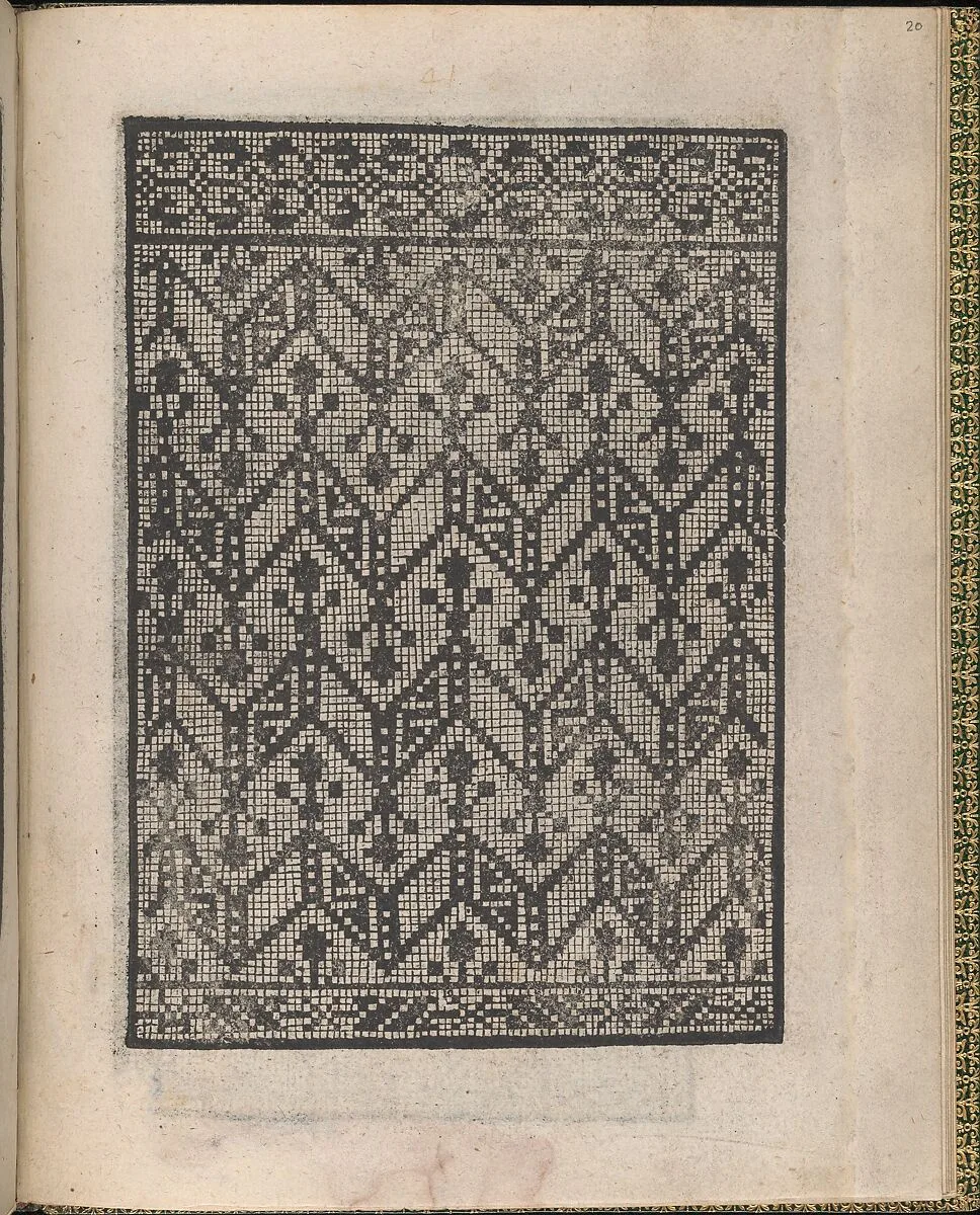 Ornamento delle belle & virtuose donne, page 11 (recto) — Matteo Pagano|Lloyd, Wallis & Lloyd