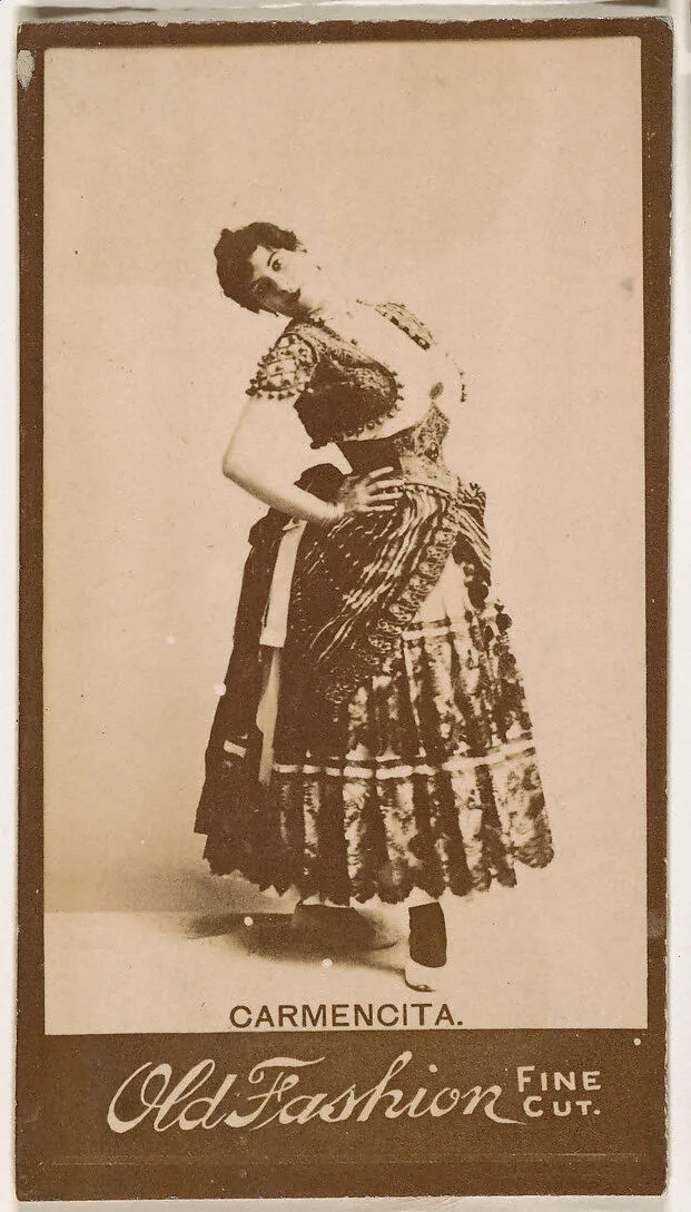 Carmencita, from the Actresses series (N664) promoting Old Fashion Fine Cut Tobacco — Unknown