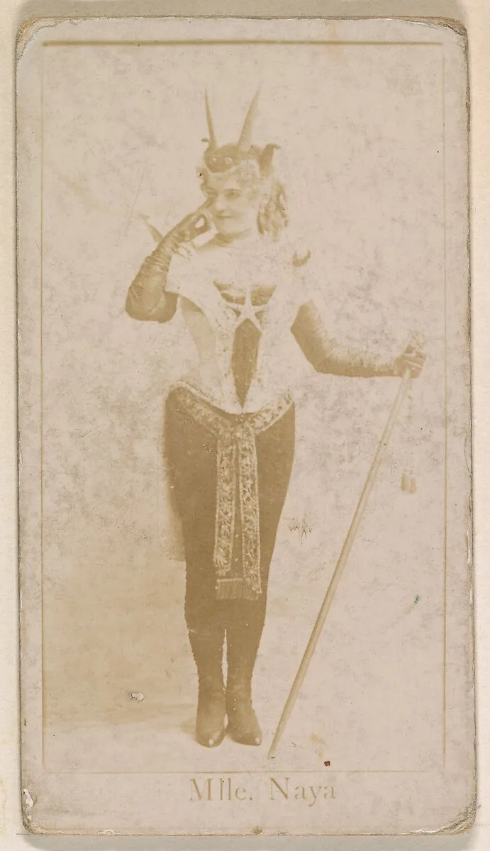Mlle. Naya, from the Actresses series (N245) issued by Kinney Brothers to promote Sweet Caporal Cigarettes — Kinney Brothers Tobacco Company