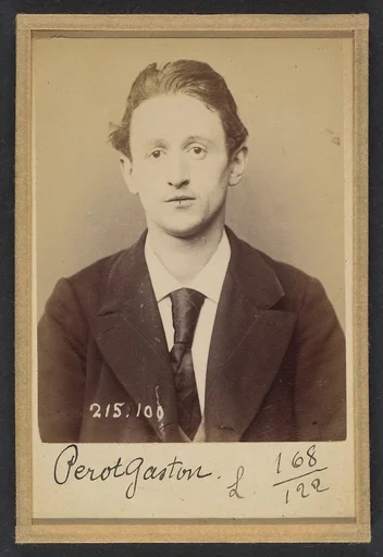 Perot. Gaston, Auguste. 22 ans, né à Paris XVllle. Journalier. Anarchiste. 4/3/94.