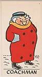 Coachman, bakery insert card from the Pinocchio Circus Performers series (D64) — Walt Disney Productions