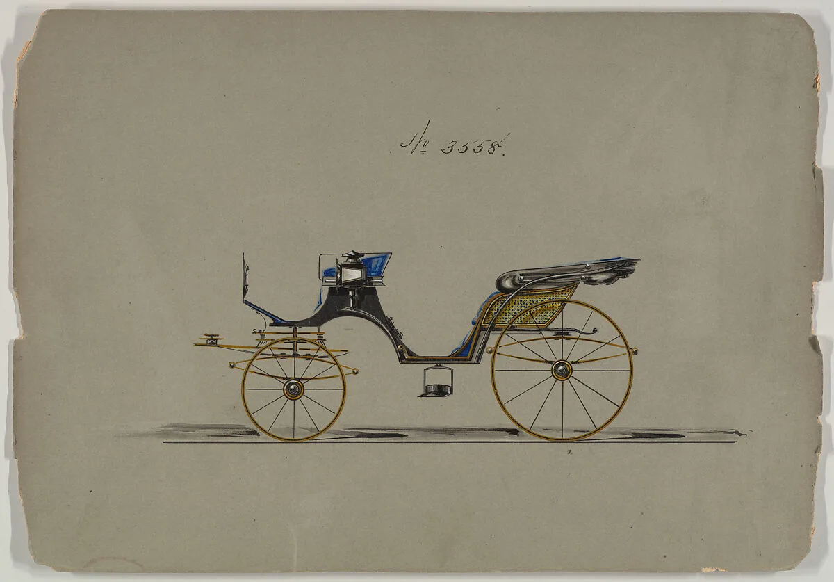 Design for Cabriolet or Victoria, no. 3558 — Brewster & Co.