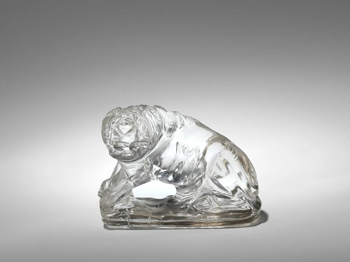 Rock crystal Statuette of a Lion — Unknown