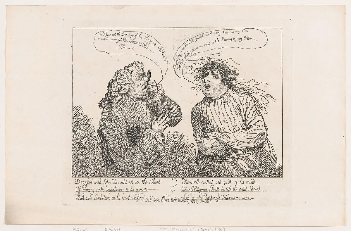 The Incurable — Thomas Rowlandson|William Humphrey|Charles James Fox|Dr. John Monro