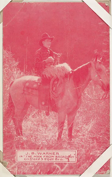 J. B. Warner in "The Man from Broadway" from Western Stars or Scenes Exhibit Cards series (W412) — Unknown
