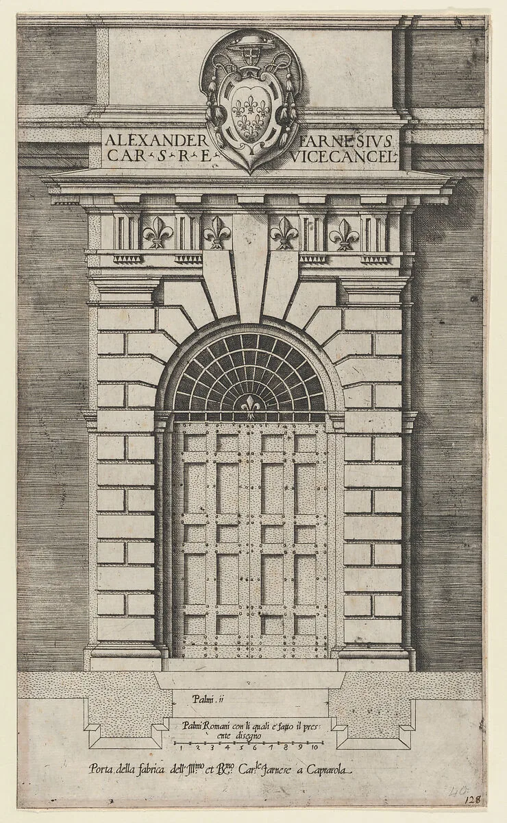 Speculum Romanae Magnificentiae: Porta della fabrica of the Farnese Palace, Caprarola — Anonymous