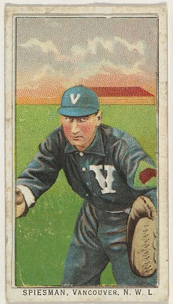 Spiesman, Vancouver, Northwestern League, from the "Obak Baseball Players" set (T212), issued by the American Tobacco Company to promote Obak Mouthpiece Cigarettes — American Tobacco Company
