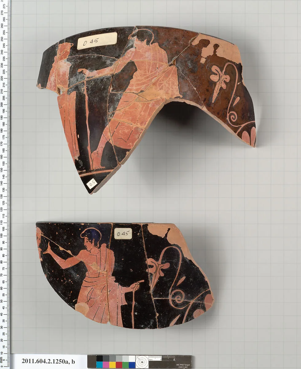 Terracotta fragments of a skyphos (deep drinking cup) — Unknown