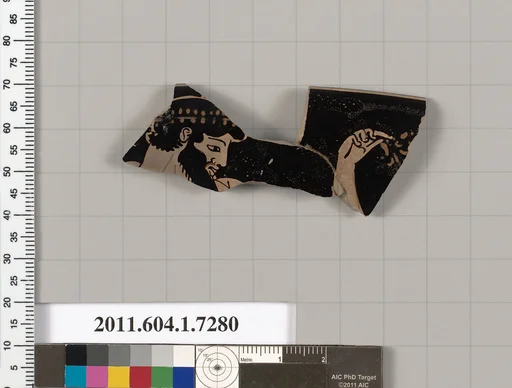 Terracotta rim fragment of a kylix (drinking cup)