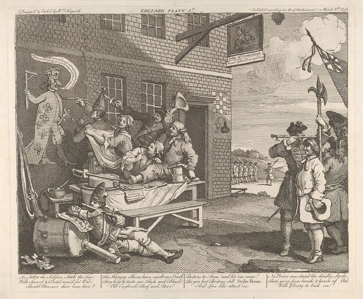The Invasion, Plate 2: England — William Hogarth