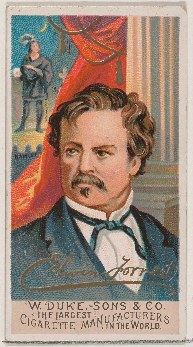 Edwin Forrest, from the series Great Americans (N76) for Duke brand cigarettes — W. Duke, Sons & Co.