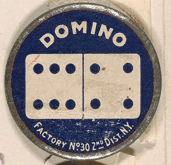 Baker, Philadelphia Athletics (black), from the Domino Discs series (PX7), issued by Kinney Brothers — Kinney Brothers Tobacco Company