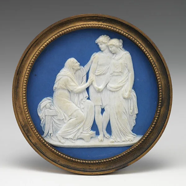 Old woman exhorting a youth and a maiden — Josiah Wedgwood and Sons
