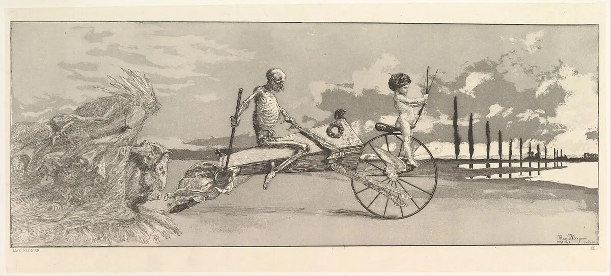 Amor, Tod und Jenseits, from the series Intermezzi — Max Klinger