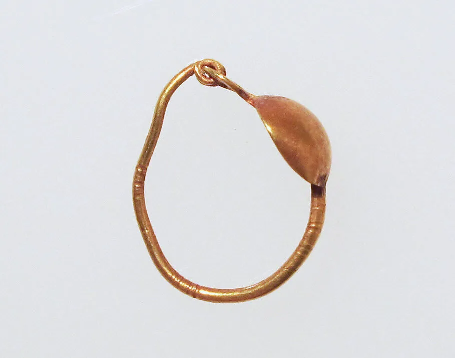 Earring with plain loop and disc — Unknown
