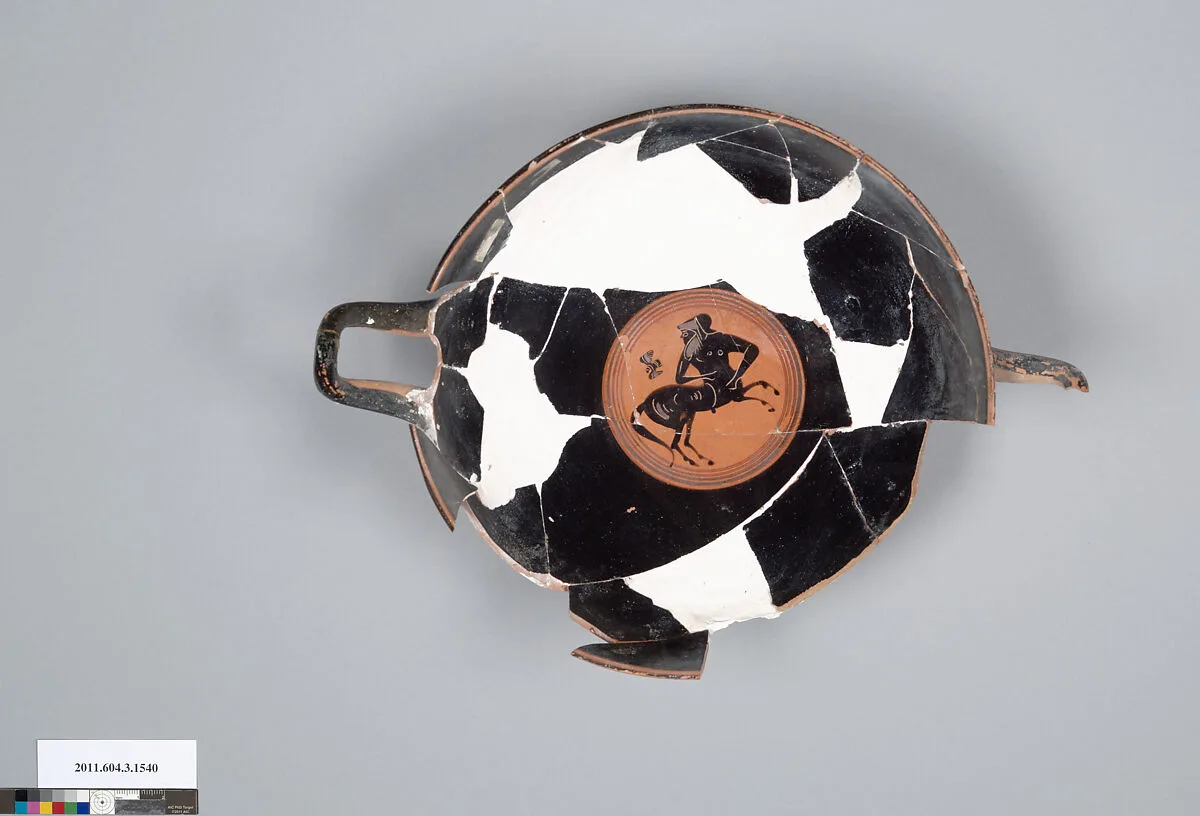 Terracotta fragment of a kylix: eye-cup (drinking cup) — Unknown