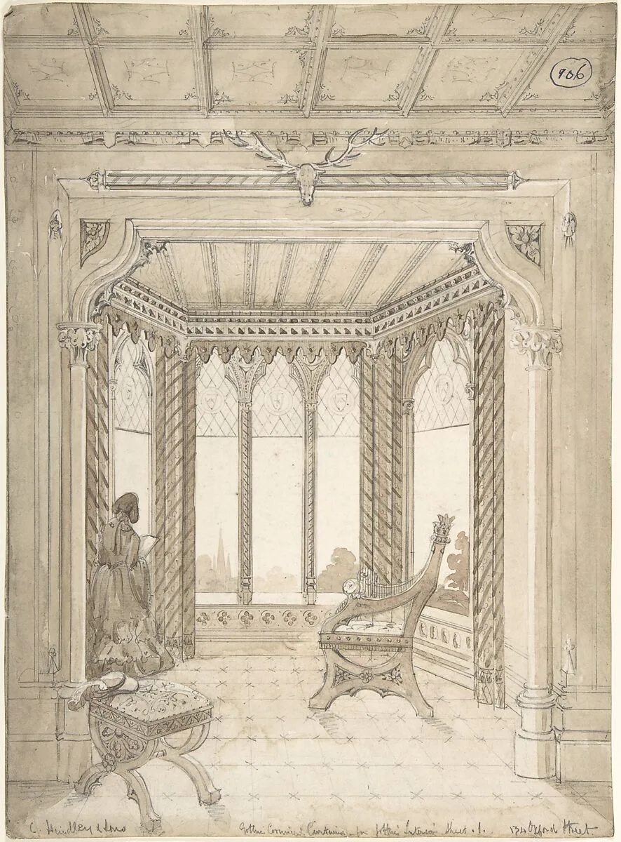 Design for a Gothic Interior — Charles Hindley and Sons