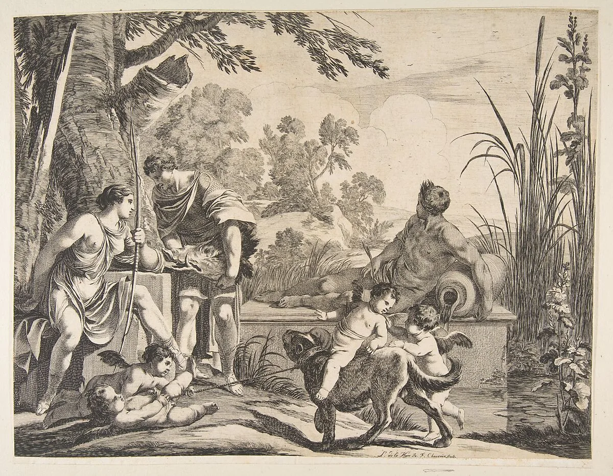 Meleager and Atalanta — François Chauveau|Laurent de La Hyre