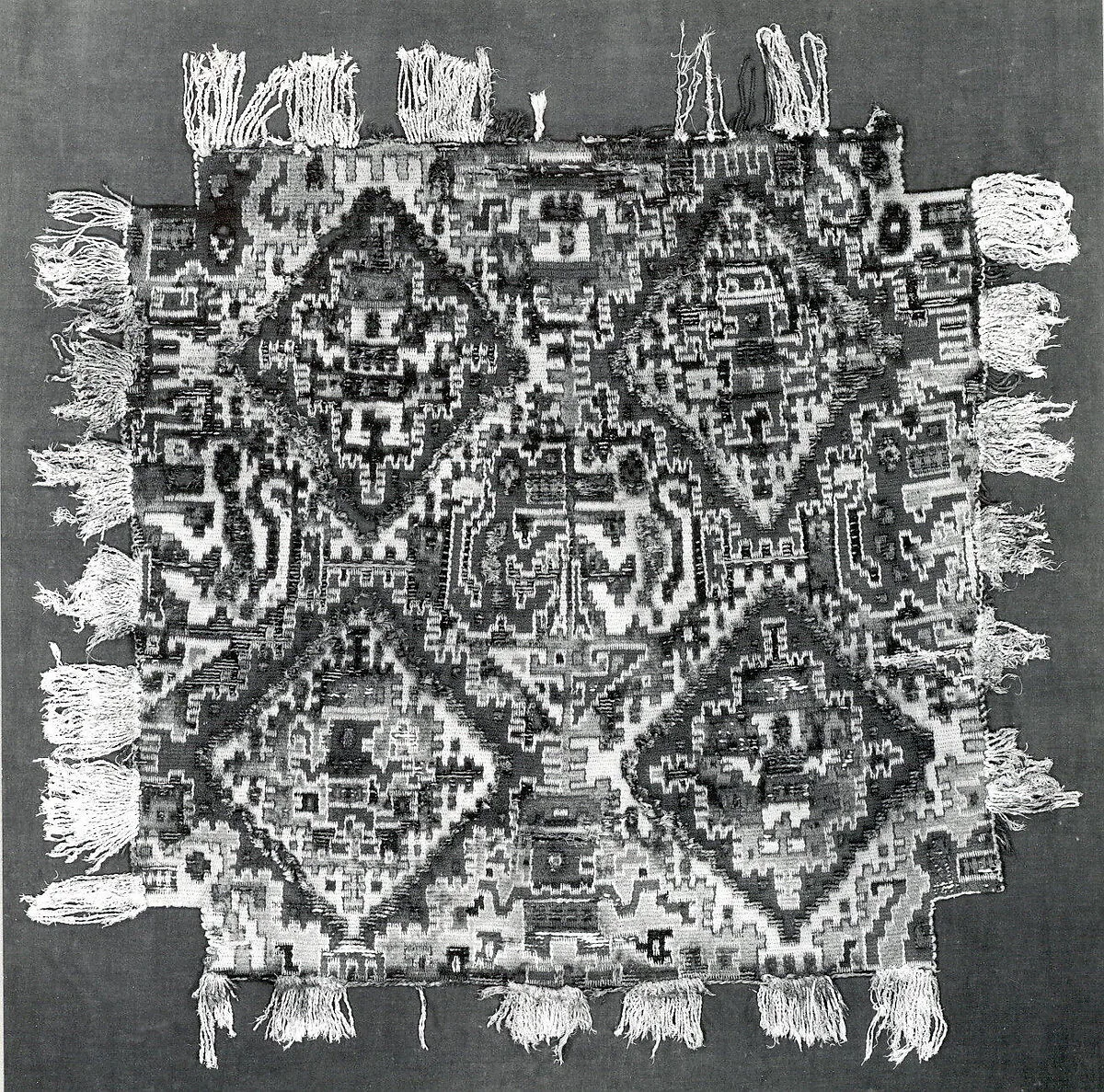 Woven Panel or Rug with Fringes — Unknown