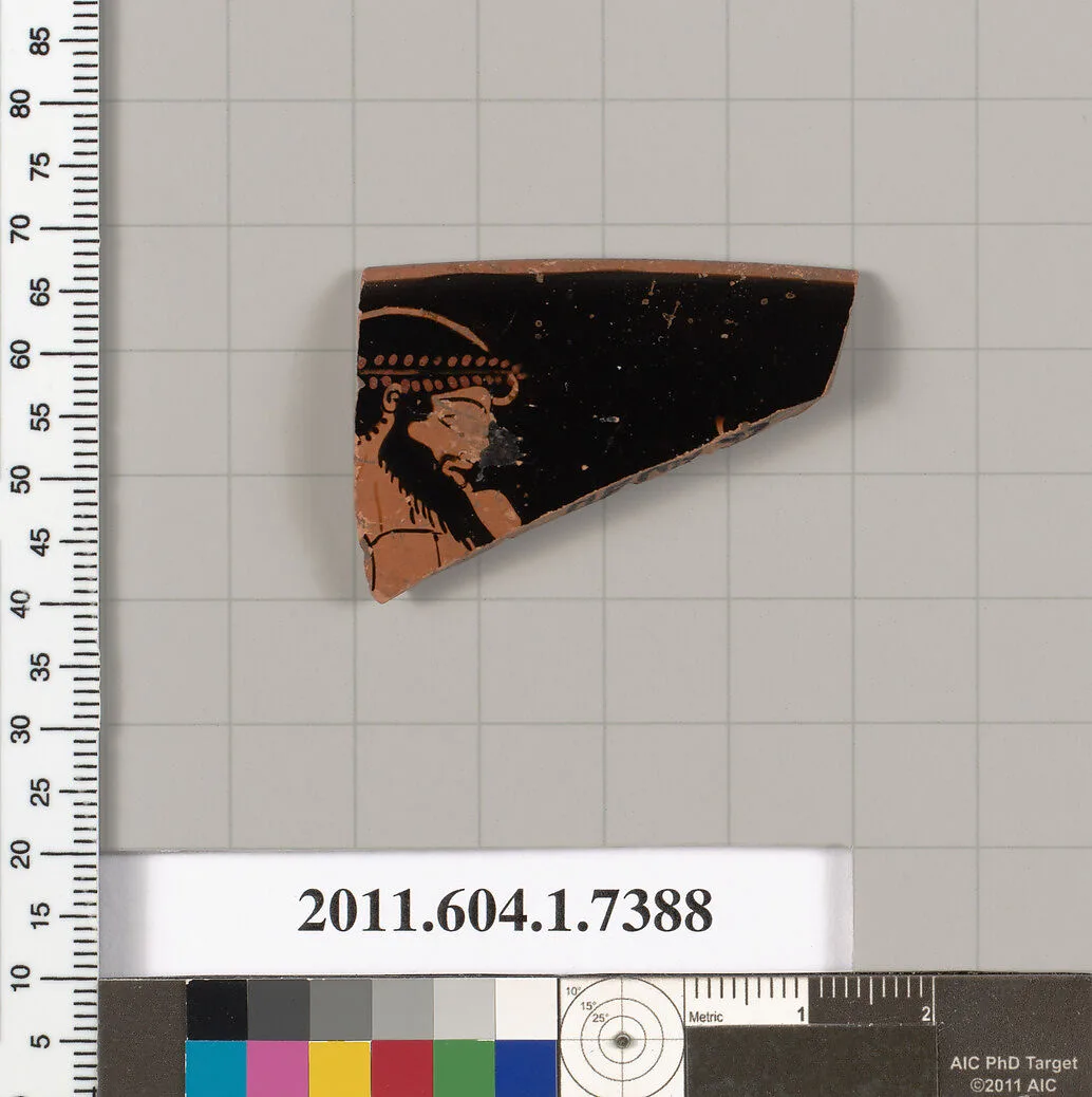 Terracotta rim fragment of a kylix (drinking cup) — Unknown