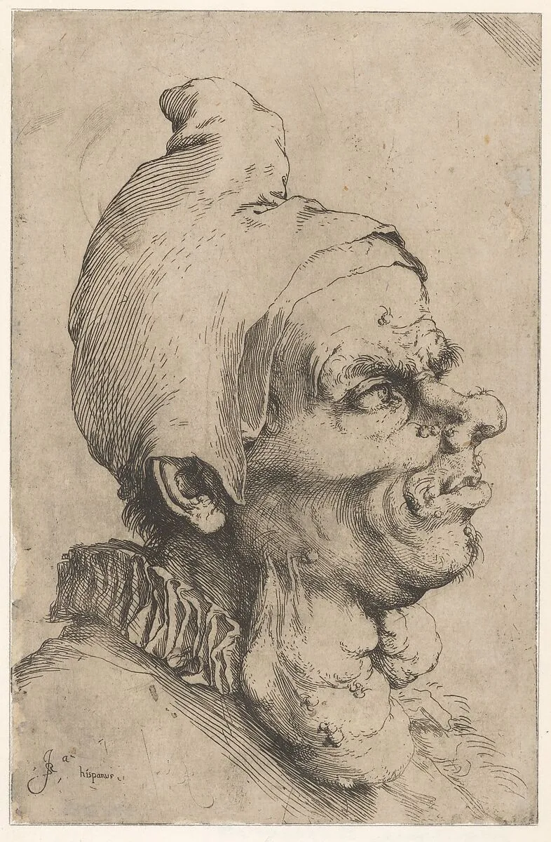 Large Grotesque Head — Jusepe de Ribera (called Lo Spagnoletto)