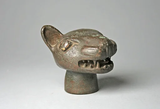 Bronze Mace Head in Feline Form