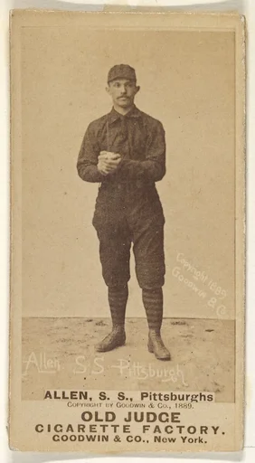 Allen, Shortstop, Pittsburgh, from the Old Judge series (N172) for Old Judge Cigarettes